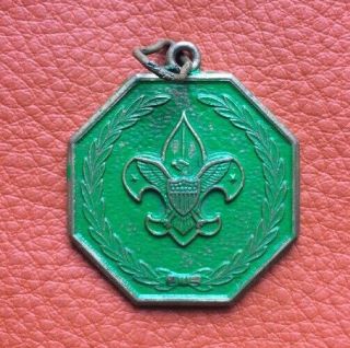 Bsa Vintage Boy Scout Bronze Octagonal Medal Patina Early Version