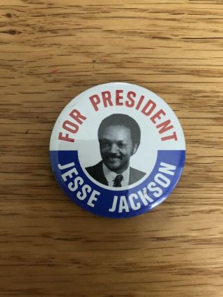 Vintage Rare 1984 Or 1988 Jesse Jackson For President Campaign Pin Button