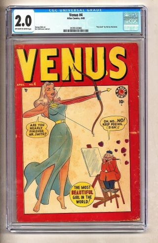 Venus 4 (cgc 2.  0) Ow/w Pages; " Hey Look " By Kurtzman; Atlas; 1949 (c 26101)