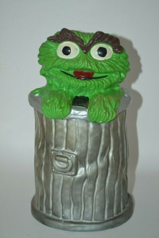 Oscar The Grouch Cookie Jar Collectible Muppets Inc 1972 Vtg Ceramic