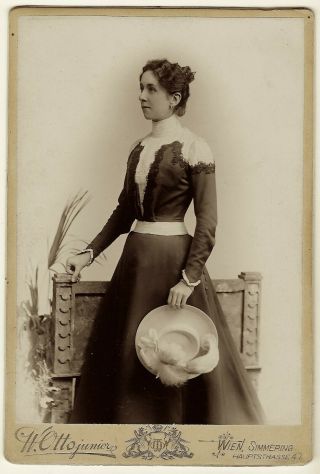Portrait Of A Wasp Waisted Young Woman In Vienna,  Austria