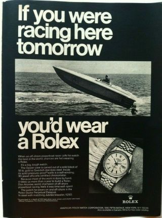 1969 Rolex Oyster Chronometer Datejust Advertising - If You Were Racing Tomorrow