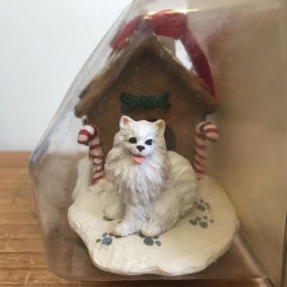 American Eskimo Miniature Christmas Ornament Gingerbread House Dog Ornament