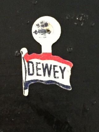 Vintage Dewey Campaign Button Pin.  One Inch Tall