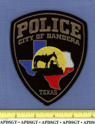 Bandera Texas Sheriff Police Patch Horse Cowboy Lone Star State