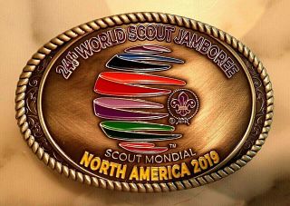 24th 2019 World Scout Jamboree Official Wsj Wosm Pewter Belt Buckle Not Patch