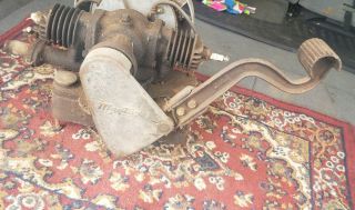 Vintage Maytag Model 72 Twin Cylinder Gas Engine Motor barn find turns over 2