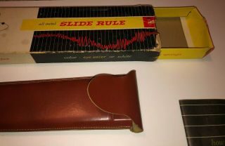 Vintage Pickett Model N1010 - T Slide Rule in Leather Case Box & Papers 3