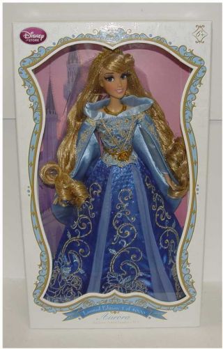 Disney Store Princess Limited Edition 17 " Aurora Sleeping Beauty Blue Dress