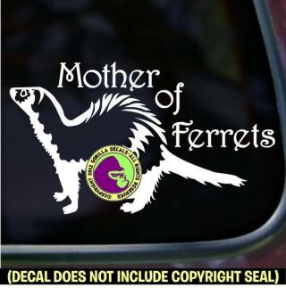 Mother Of Ferrets Vinyl Decal Sticker Ferret Love Weasel Car Window Laptop Sign