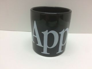 Vintage Apple Computer Coffee Mug Black Plastic Spellout Logo Mac Macintosh 2