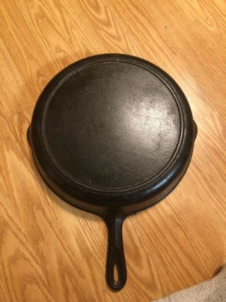 Bsr Cast Iron No 10 Skillet In Usa 12 7/16 Inch Sits Flat