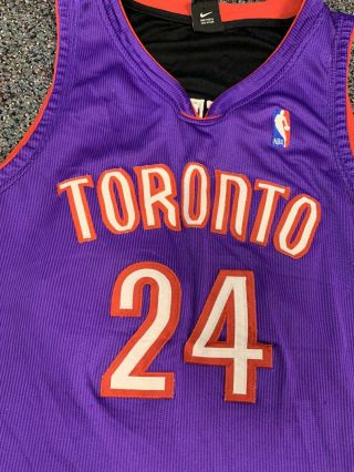 Nike Dri Fit Toronto Raptors Purple Authentic Jersey Retro Vintage Vtg Nba 2