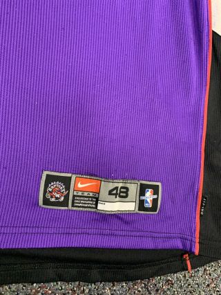 Nike Dri Fit Toronto Raptors Purple Authentic Jersey Retro Vintage Vtg Nba 3