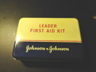 Vintage Johnson And Johnson Leader First Aid Kit Nos