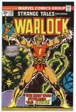 Strange Tales 178 Nm,  9.  6 White Pages Origin Warlock Retold Marvel B 1975