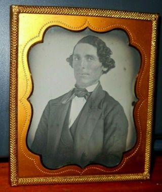1/6th Size Ambrotype Of Handsome Young Man