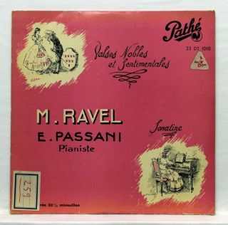 Emile Passani Ravel Piano Ultrarare Pathe 10 " Lp Dt1010 Ex,
