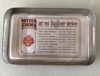 Antique White Back Glass Advertising Paperweight - Better Signs - The Sign Art Club