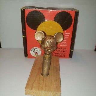 Disney Mickey Mouse Outdoor Bronze Faucet Garden Spigot Open Box