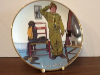 Norman Rockwell 8 1/2 Inch Plate - " Can 