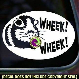 Wheek Wheek Guinea Pig Vinyl Decal Sticker Cavy Pigs Love Car Window Wall Sign