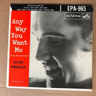 Elvis Presley Any Way You Want Me.  Epa 965 Rca 1950s Usa Vinyl Ep