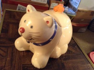 Kitty Cat Ceramic Cookie Jar By Coco Dowley