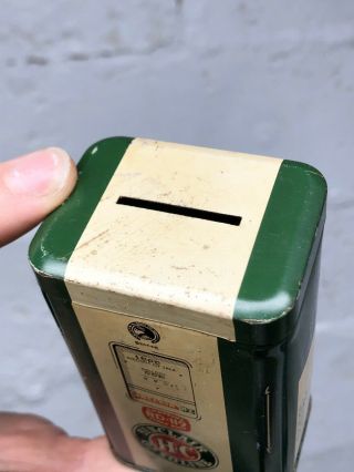 RARE 1940s Sinclair Gasoline Pump Tin Can Coin Bank Gas Oil Sign VTG 3