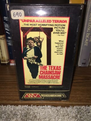 The Texas Chainsaw Massacre WIZARD VIDEO VHS tape Vintage 1982 2