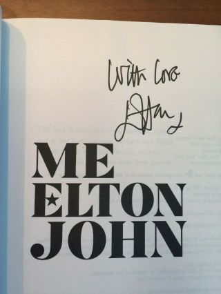 Elton John Signed Me Autobiography Very Rare Autographed With Receipt Proof