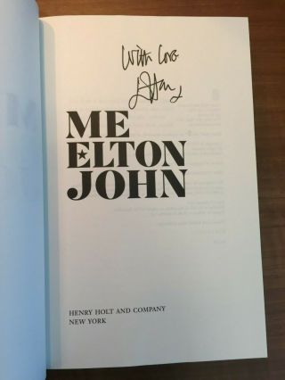 Elton John signed Me Autobiography VERY RARE Autographed with RECEIPT PROOF 2