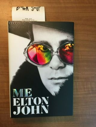 Elton John signed Me Autobiography VERY RARE Autographed with RECEIPT PROOF 3
