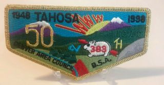 Bsa Lodge 383 Oa Tahosa 50th Anniversary 1948 - 1998 Www Denver Area Council Patch