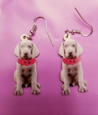 Weimaraner Dog Lightweight Fun Earrings Jewelry Valentine 