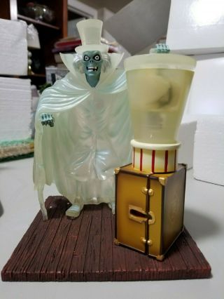 Disney Haunted Mansion O - Pin House Hatbox Ghost Glow Figurine Le 250 With Pins