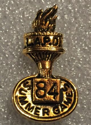 1984 Los Angeles La Olympic Pin Los Angeles Police Department Lapd Torch Pin