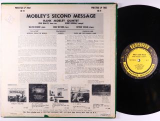 Hank Mobley - Mobley ' s Second Message LP - Prestige Mono DG RVG 446 W 50th 2