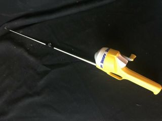 Vintage Zebco Snoopy Yellow Handle Fishing Pole (rod And Reel)