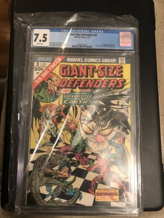 Giant - Size Defenders 3 Cgc 7.  5 1st Appearance Of Korvac