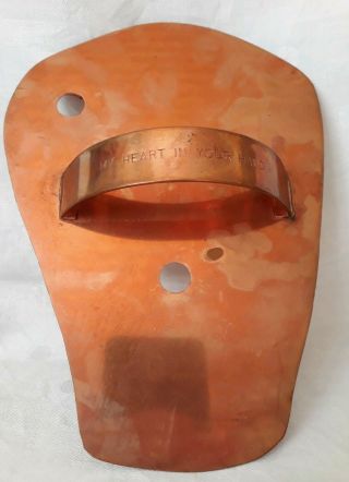 Large Copper Martha Stewart Cookie Cutter My Heart Is In Your Hand 1990s Vintage