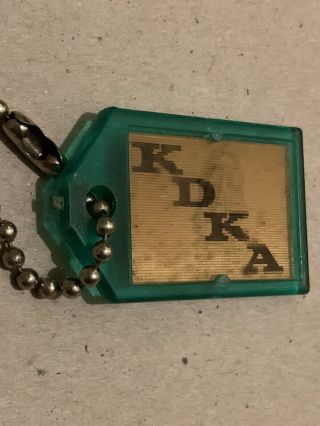 Kdka Radio Pittsburgh Pa Old Vintage Lenticular Flicker Keyring Esso Gas Oil