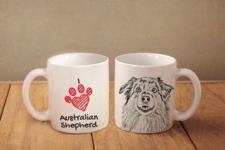 Australian Shepherd - Ceramic Cup,  Mug " I Love ",  Ca