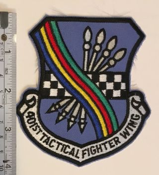 Usaf Patch - 401st Tactical Fighter Wing Tfw F - 16 Fighting Falcon Torrejon Ab