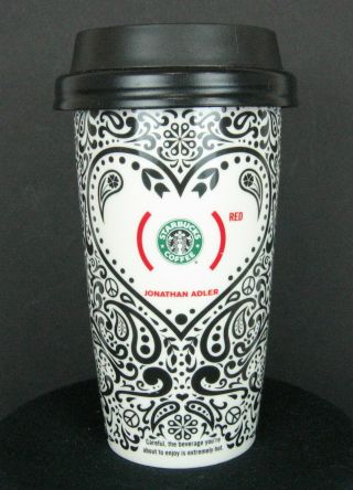 2010 Starbucks Jonathan Adler Product Red Limited Edition Mug Great Gift