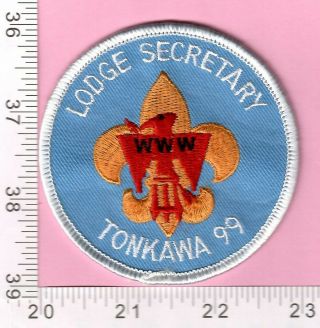Bsa Boy Scouts Www Tonkawa Lodge 99 Lodge Secretary Badge Patch