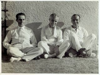 1932 Vintage Photo Actor Harold Lloyd Charlie Chaplin And Douglas Fairbanks Pose