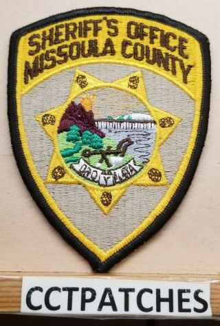 Missoula County,  Montana Sheriff (police) Shoulder Patch Mt