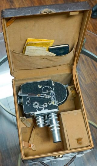 Vintage Paillard Bolex H 16 - F 25 16mm Camera - Switzerland Leather Case