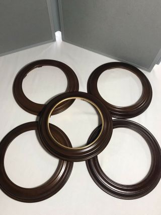 5 Wood Frames For Collectors Plate - Van Hygan & Smythe Holds 8 1/2” Size Plates